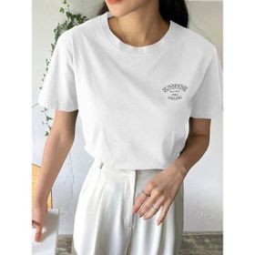 Trendseninle Sunshine Baskılı Beyaz Oversize Kadın T-shirt