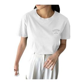 Trendseninle Sunshine Baskılı Beyaz Oversize Kadın T-shirt