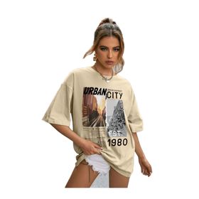 Trendseninle Urban Vizon Baskılı Kadın T-shirt
