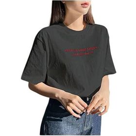 Trendseninle Zero In Your Target Baskılı Füme Oversize Kadın T-shirt