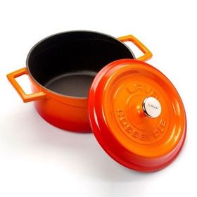 Trendy Döküm Yuvarlak 20 cm Turuncu Derin Tencere