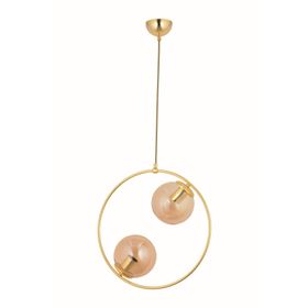 Trendylight Daire 2'li Gold Sarkıt Avize