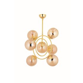 Trendylight Dolunay 7'li Gold Sarkıt Avize