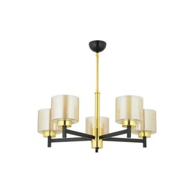 Trendylight G-03-5SG Siyah Gold Gözen 5'li Sarkıt Avize