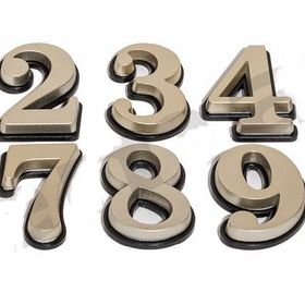 Trendypazar 1 Rakamı 5,5 cm 1 Adet Plastik Saten Gölgeli Kapı Dolap Numarası