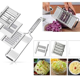 Trendypazar 3 Başlıklı Saplı Kaymaz Rende Jülyen Kesici Patates Lahana Havuç Rendesi