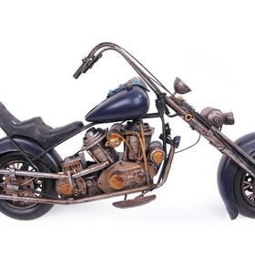 Trendypazar Dekoratif El Yapımı Metal Motorsiklet