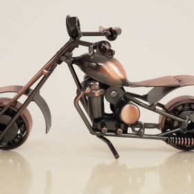 Trendypazar Dekoratif El Yapımı Metal Motorsiklet