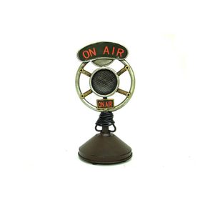 Trendypazar El Yapımı Dekoratif Vintage Mikrofon