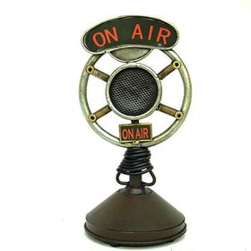 Trendypazar El Yapımı Dekoratif Vintage Mikrofon