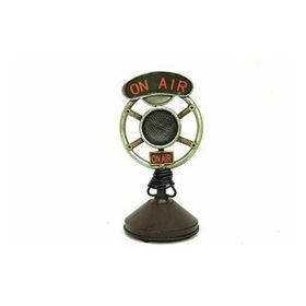 Trendypazar El Yapımı Dekoratif Vintage Mikrofon