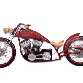 Trendypazar El Yapımı Metal Motosiklet Pano Tablo