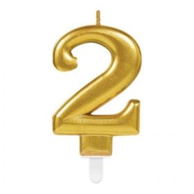 Trendypazar Gold Renk 2 Rakamı Mum