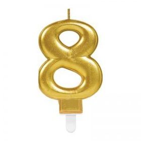 Trendypazar Gold Renk 8 Rakamı Mum