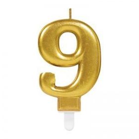 Trendypazar Gold Renk 9 Rakamı Mum