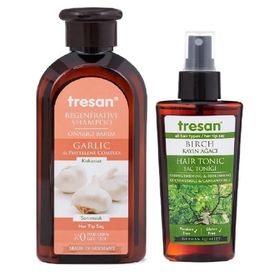 Tresan 300 ml Sarımsaklı Şampuan + Kayın Ağacı Özlü 125 ml Saç Toniği