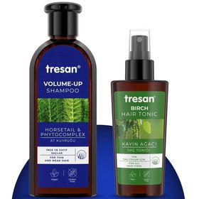 Tresan At Kuyruğu Hacimlendirici Bakım 300 ml Şampuan+Kayın Ağacı Özlü 125 ml Saç Toniği