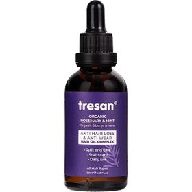 Tresan Organik Biberiye Nane Dökülme ve Yıpranma Karşıtı 50 ml Saç Bakım Yağı Kompleksi