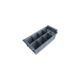 Tribeca CKB-8 8 Bölmeli Dik Tip Gri Çatal Kaşık Basketi
