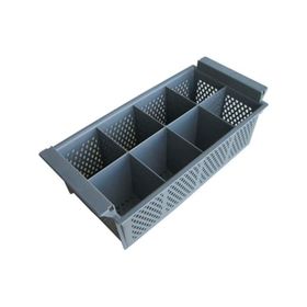Tribeca CKB-8 8 Bölmeli Dik Tip Gri Çatal Kaşık Basketi
