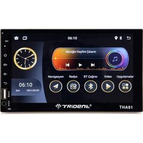 Trident THA81 Double Dın Android 10 Ram 2 gb Rom 16 gb 7 Inch Oto Multimedia Player