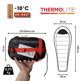 Trimm 195R Impact -10'C Kırmızı Ultralight Uyku Tulumu