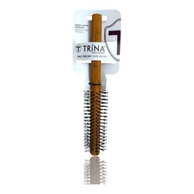 Trina 0053 Ahşap Sap Yuvarlak Erkek Saç Fırçası