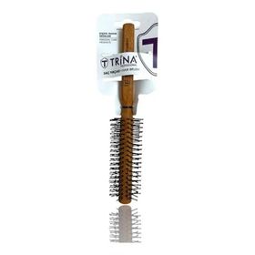 Trina 0054 Ahşap Sap Yuvarlak Erkek Saç Fırçası