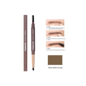 Trinova Double Ended Koyu Kahve Fırçalı Kaş Kalemi