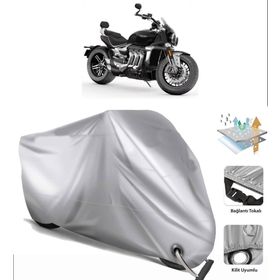 Triumph Rocket 3 GT Siyah Arka Çanta Uyumsuz Ultra Kalın Su Geçirmez Motor Brandası