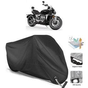 Triumph Rocket 3 GT Siyah Arka Çanta Uyumsuz Ultra Kalın Su Geçirmez Motor Brandası