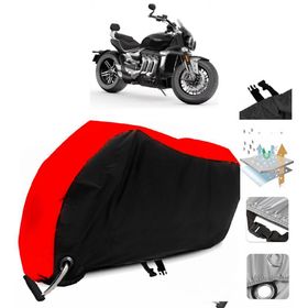 Triumph Rocket 3 GT Siyah Arka Çanta Uyumsuz Ultra Kalın Su Geçirmez Motor Brandası