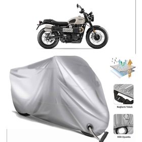 Triumph Scrambler Siyah Arka Çanta Uyumsuz Ultra Kalın Su Geçirmez Motor Brandası