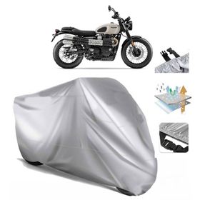 Triumph Scrambler Siyah Arka Çanta Uyumsuz Ultra Kalın Su Geçirmez Motor Brandası