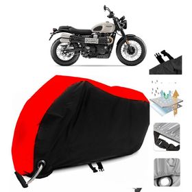 Triumph Scrambler Siyah Arka Çanta Uyumsuz Ultra Kalın Su Geçirmez Motor Brandası