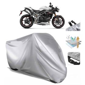 Triumph Speed Triple RS Siyah Arka Çanta Uyumsuz Ultra Kalın Su Geçirmez Motor Brandası