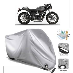Triumph Street Cup Siyah Arka Çanta Uyumsuz Ultra Kalın Su Geçirmez Motor Brandası