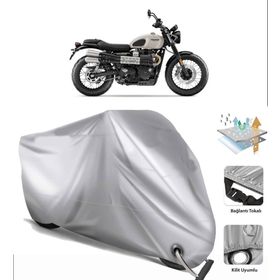 Triumph Street Scrambler Siyah Arka Çanta Uyumsuz Ultra Kalın Su Geçirmez Motor Brandası