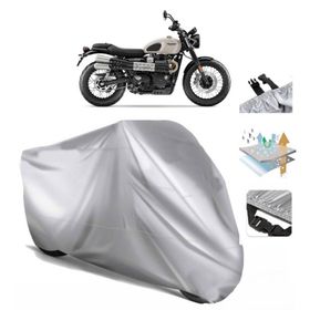 Triumph Street Scrambler Siyah Arka Çanta Uyumsuz Ultra Kalın Su Geçirmez Motor Brandası