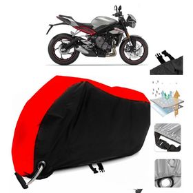 Triumph Street Triple R Siyah Arka Çanta Uyumsuz Ultra Kalın Su Geçirmez Motor Brandası