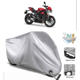 Triumph Street Triple S Siyah Arka Çanta Uyumsuz Ultra Kalın Su Geçirmez Motor Brandası