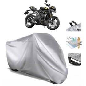 Triumph Street Triple Siyah Arka Çanta Uyumsuz Ultra Kalın Su Geçirmez Motor Brandası