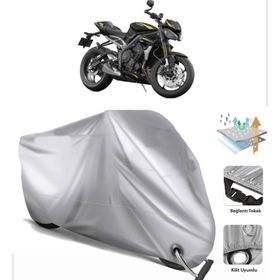 Triumph Street Triple Siyah Arka Çanta Uyumsuz Ultra Kalın Su Geçirmez Motor Brandası