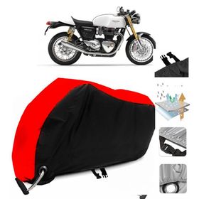Triumph Thruxton 1200 R Siyah Arka Çanta Uyumsuz Ultra Kalın Su Geçirmez Motor Brandası