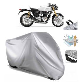 Triumph Thruxton 1200 R Siyah Arka Çanta Uyumsuz Ultra Kalın Su Geçirmez Motor Brandası
