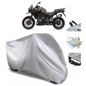 Triumph Tiger 1200 Alpine Edition Siyah Arka Çanta Uyumsuz Ultra Kalın Su Geçirmez Motor Brandası