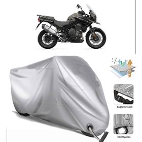 Triumph Tiger 1200 Desert Edition Siyah Arka Çanta Uyumsuz Ultra Kalın Su Geçirmez Motor Brandası