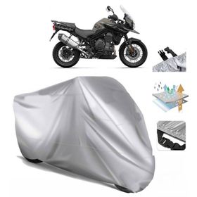 Triumph Tiger 1200 Desert Edition Siyah Arka Çanta Uyumsuz Ultra Kalın Su Geçirmez Motor Brandası