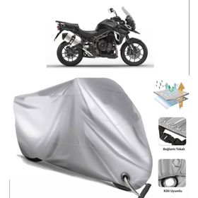 Triumph Tiger 1200 XRX Siyah Arka Çanta Uyumsuz Ultra Kalın Su Geçirmez Motor Brandası