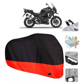 Triumph Tiger 1200 XRX Siyah Arka Çanta Uyumsuz Ultra Kalın Su Geçirmez Motor Brandası
